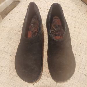 Born women leather clog, black, size 7.5